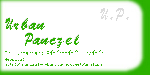 urban panczel business card